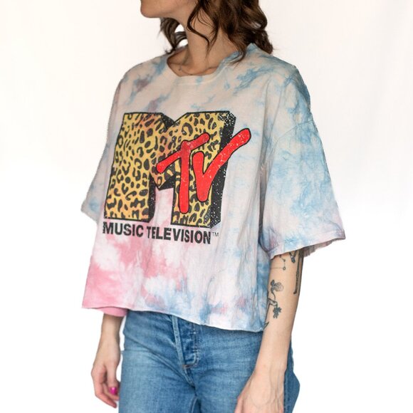 MTV • Medium/Large • Cropped T-Shirt • Tie-dye - Picture 8 of 11